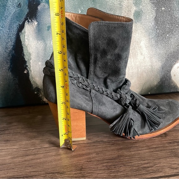 Huma Blanco Braided Suede Slip On Booties Sz 39 - Picture 4 of 7